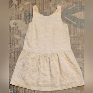 Sézane Lizzie Textured Jacquard Drop Waist Dress. Cream Size 34/US 2. EUC